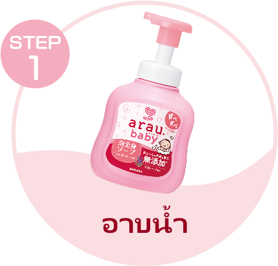 arau.baby Foam Body Wash, the first step, wash, in the three-step skin care.
